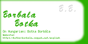 borbala botka business card